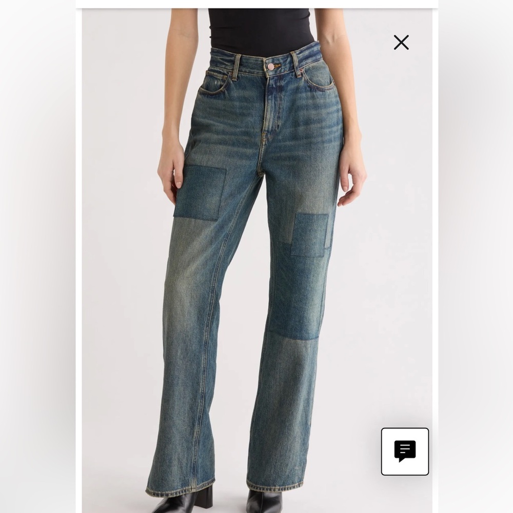Good American Khloe High Waisted Patch Jeans
